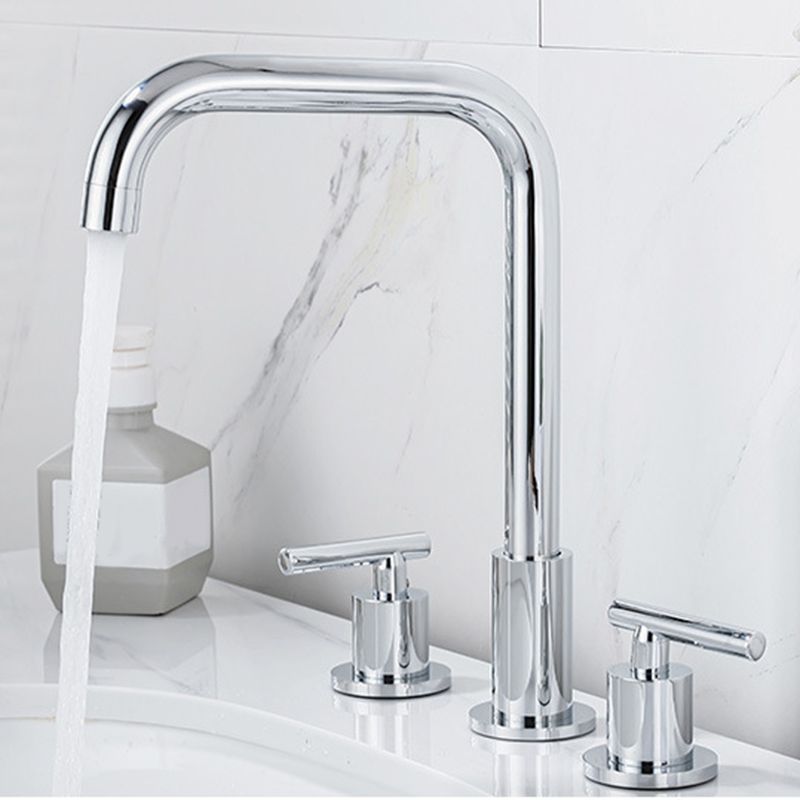 Rynx | Modern 2-Handle Bathroom Sink Faucet 3-Hole Widespread Bathroom Faucet