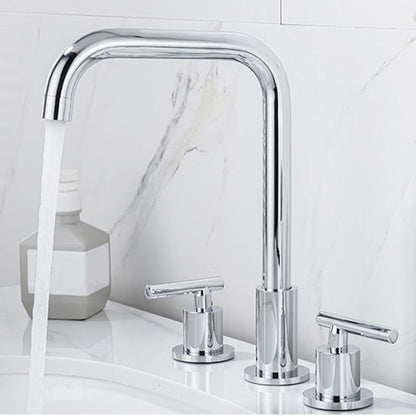 Rynx | Modern 2-Handle Bathroom Sink Faucet 3-Hole Widespread Bathroom Faucet