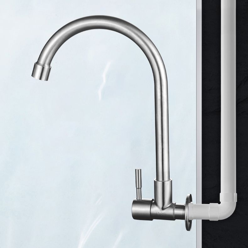Rynx | Modern Bridge Water Faucet 304 Stainless Steel Knob Handle Swivel Spout Wall Mounted Faucet
