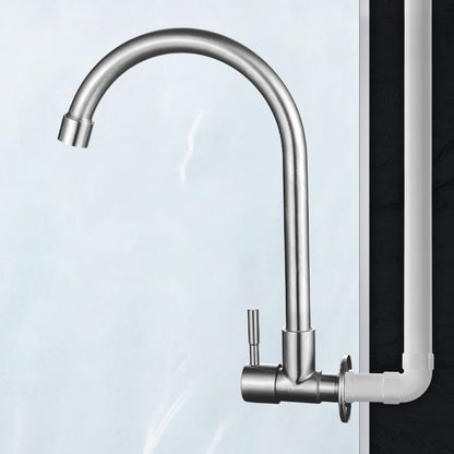 Rynx | Modern Bridge Water Faucet 304 Stainless Steel Knob Handle Swivel Spout Wall Mounted Faucet