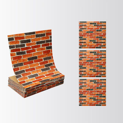 Rynx | Industrial Wall Panel 3D Brick Wall Panels Waterproof Stickers Wall Tiles Set of 10