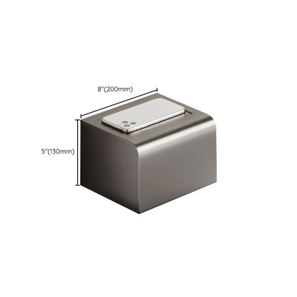 Rynx | Aluminum modern bathroom accessories set polished gray bathroom shelf/paper holder/robe hook