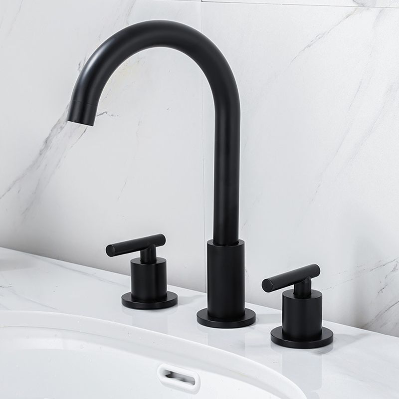 Rynx | Modern 2-Handle Bathroom Sink Faucet 3-Hole Widespread Bathroom Faucet