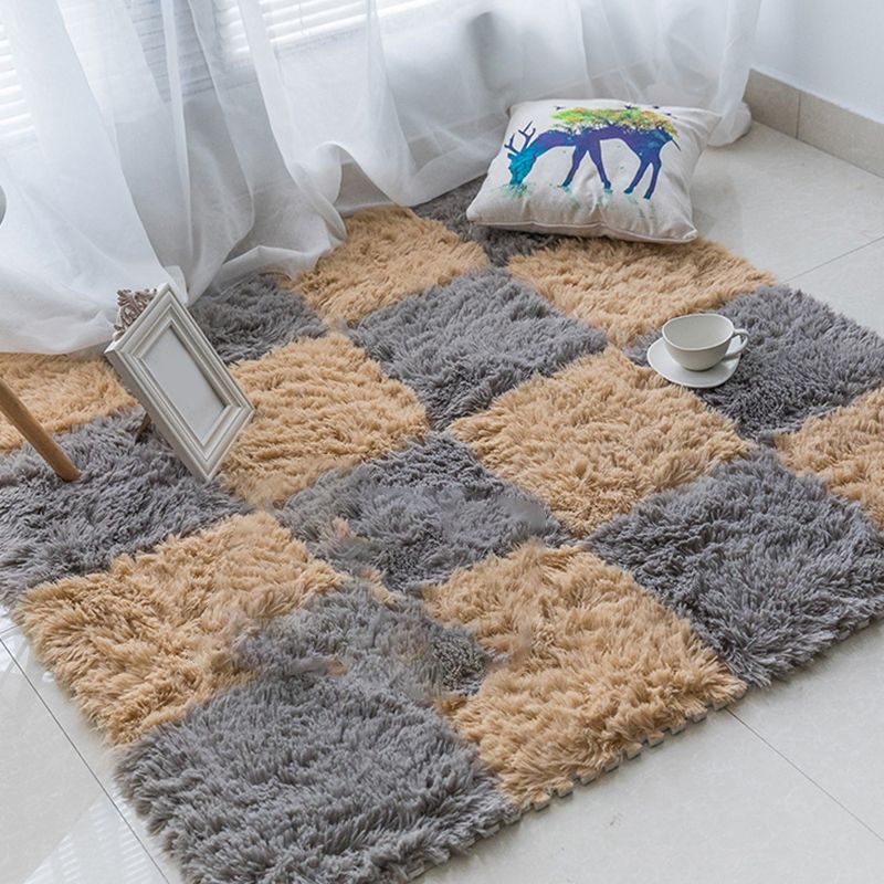Rynx | Basic carpet tiles solid color long pile square bedroom carpet tiles
