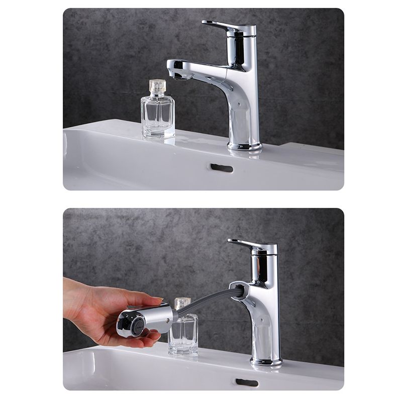 Rynx | Contemporary Basin Faucet Copper Pure Color Single Handle Pull-Out Basin Faucet