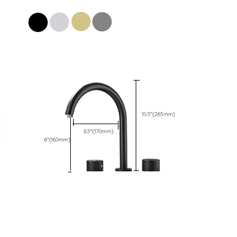 Rynx | Double Handle Tub Spout Deck Mounted High Arc Brass Modern Roman Tub Spout