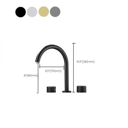 Rynx | Double Handle Tub Spout Deck Mounted High Arc Brass Modern Roman Tub Spout
