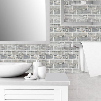 Rynx | Peel and Stick Tiles Subway Rectangle Waterproof PVC Tile-Peel & Stick for the Kitchen 10-Pack