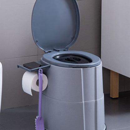Rynx | Modern Flush Toilet Plastic Round Floor Mounted Toilet Bowl for Bathroom
