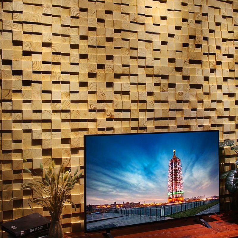 Rynx | Wood Mosaic Cladding Shiplap Glue Contemporary Interior Wall Cladding