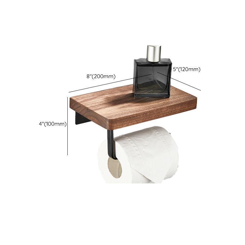 Rynx | Wood and Aluminum Bath Accessory Set Black Bathroom Accessory Kit