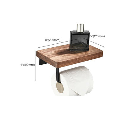 Rynx | Wood and Aluminum Bath Accessory Set Black Bathroom Accessory Kit