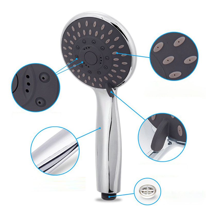 Rynx | Silver Dual Shower Head 3 Settings Medium Flow Wall Mounted Shower Head