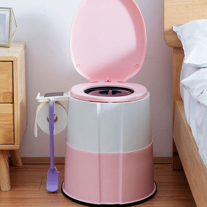 Rynx | Contemporary plastic floor-mounted toilet bowl with toilet seat for the bathroom