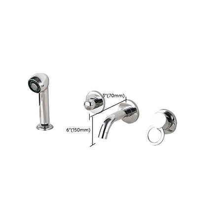 Rynx | Wall Mounted Faucet Brass Lever Handle Bathroom Faucet Hand Shower