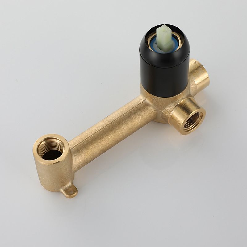 Rynx | Industrial Sink Faucet Brass Lever Handles Low Arc Wall Mounted Bathroom Faucet