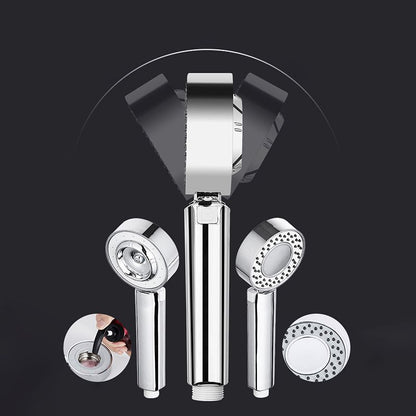 Rynx | Contemporary Wall-Mounted Shower Head Combination Chrome Round Hand Shower