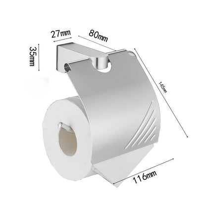 Rynx | 6-piece Chrome Bathroom Accessory as Individual Piece or as Set with Towel Ring Bar