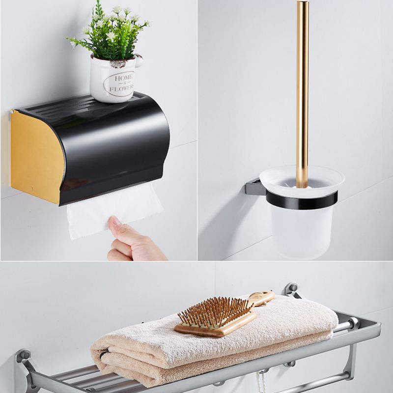 Rynx | 6-piece contemporary bathroom accessory set bathroom shelf/towel bar paper holder included
