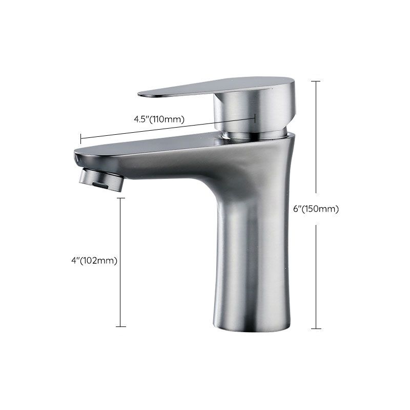 Rynx | Contemporary Stainless Steel Basin Tap Lever Handles Low Arc Basin Mixer