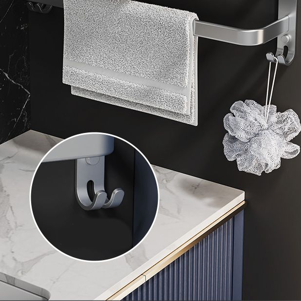Rynx | 7-piece Bathroom Accessory Set Modern Aluminum Bathroom Set in Silver