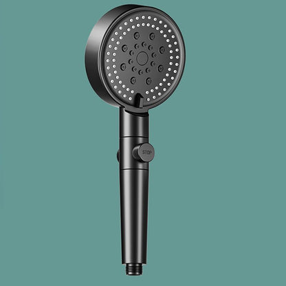 Rynx | Modern 6 Setting Shower Head Adjustable Spray Pattern Matt Black Round Shower Head