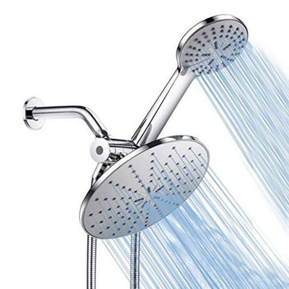 Rynx | Wall Mounted Round Shower Modern Style Metal Double Shower Heads