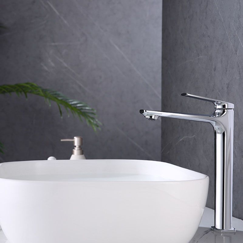 Rynx | Modern Container Faucet Brass Lever Handles Low Arc Sink Bathroom Faucet