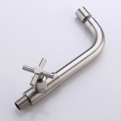 Rynx | Contemporary Wall-Mounted Bathroom Faucet Cross Handles Stainless Steel Faucet
