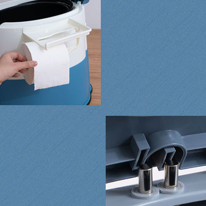 Rynx | Modern Flush Toilet Plastic Round Floor Mounted Toilet Bowl for Bathroom