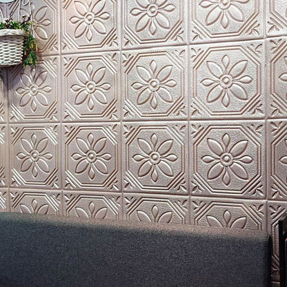 Rynx | Modern Wall Panel Floral 3D Print Peel and Stick Waterproof Wall Panels