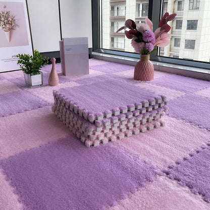Rynx | Multicolored Level Loop Carpet Tile Non-Slip Composite Floor Tiles for Bedroom