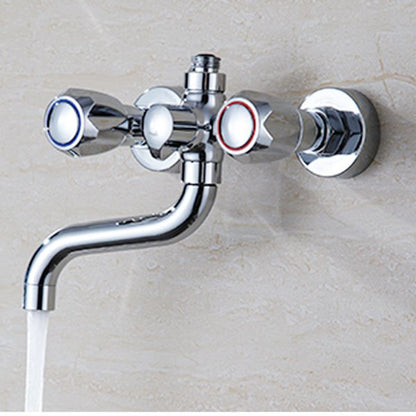 Rynx | Chrome Bathroom Faucet Trim Wall-mounted Swing Faucet with Hand Shower