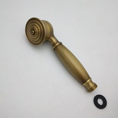 Rynx | Traditional Handheld Shower Head with Hose Polished Brass Wall Mounted Shower Head