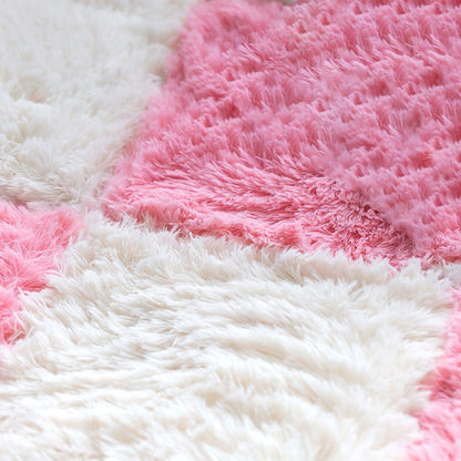 Rynx | Bedroom Carpet Tiles Solid Color Square Shag Stain Resistant Carpet Tiles