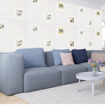 Rynx | Modern Wall Panel Cartoon Print Peel and Stick Waterproof Wall Panel