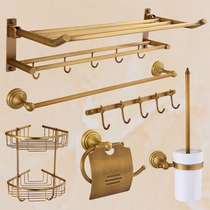 Rynx | 4-piece traditional bathroom accessory set Gold Brass bathroom accessory hardware set