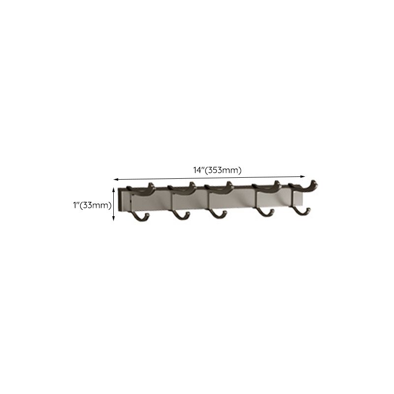 Rynx | Modern Bathroom Accessories Set in Gray with Bathroom Shelf/Towel Holder/Bathrobe Hook & Paper Holder