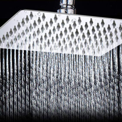 Rynx | Modern Style Dual Showerhead 9-Spray Silver Wall-Mounted Showerhead