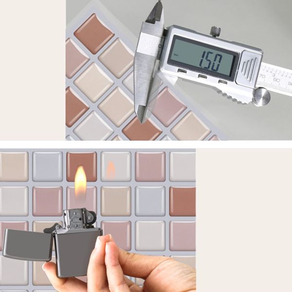 Rynx | PVC tile peel and stick tile kitchen waterproof mosaic backsplash wall tile