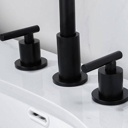 Rynx | Modern 2-Handle Bathroom Sink Faucet 3-Hole Widespread Bathroom Faucet