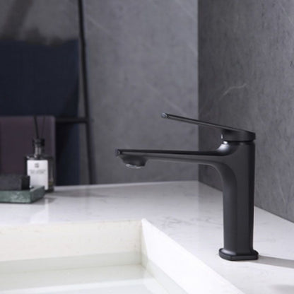 Rynx | Modern Container Faucet Brass Lever Handles Low Arc Sink Bathroom Faucet