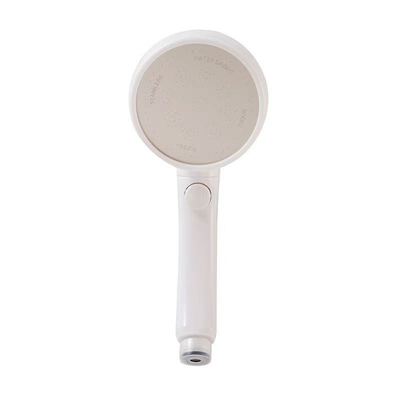 Rynx | Plastic Handheld Showerhead White Standard Spray Round Wall Mounted Swivel Showerhead