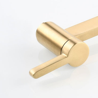 Rynx | 1-handle brushed nickel widespread faucet 1 hole wall-mounted bathroom faucet with brass