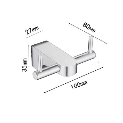 Rynx | 6-piece Chrome Bathroom Accessory as Individual Piece or as Set with Towel Ring Bar
