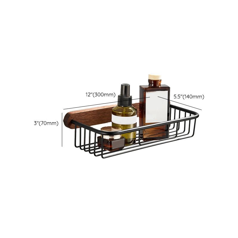 Rynx | Wood and Aluminum Bath Accessory Set Black Bathroom Accessory Kit
