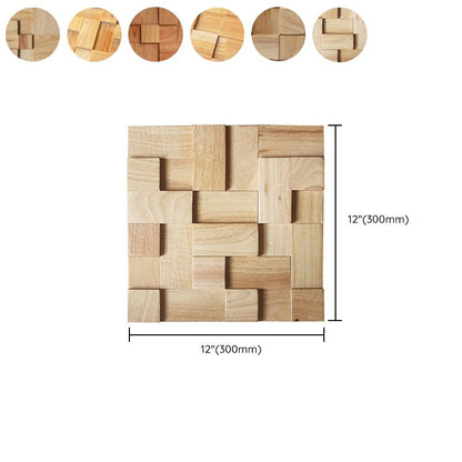 Rynx | Mosaic Wood Wall Cladding Glue Living Room Modern Style Wood Plank