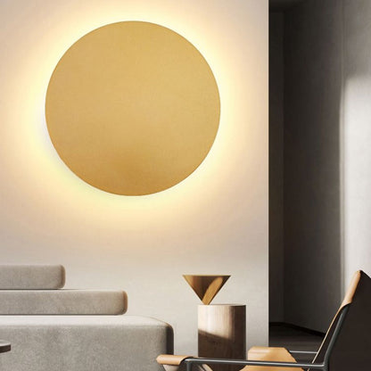Rynx | Orr Modern Round Wall Lamp - Black/White/Gold, Metal, Living Room