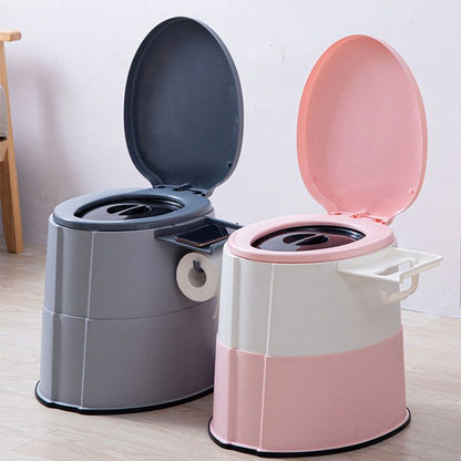Rynx | Contemporary plastic floor-mounted toilet bowl with toilet seat for the bathroom
