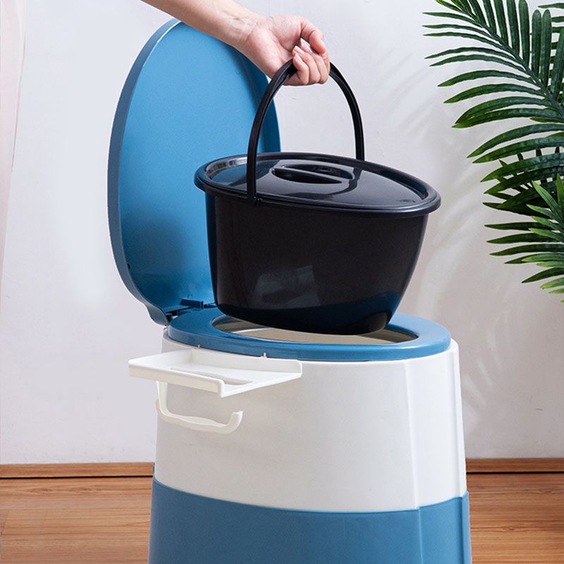 Rynx | Modern Flush Toilet Plastic Round Floor Mounted Toilet Bowl for Bathroom